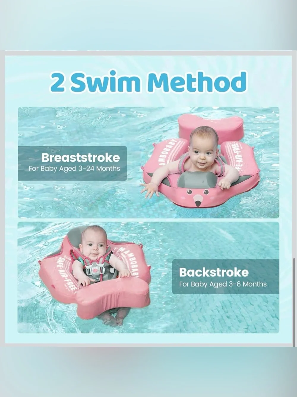 NWT - Mambobaby Float Deluxe - Green Infant Float Toddler Float Baby Float